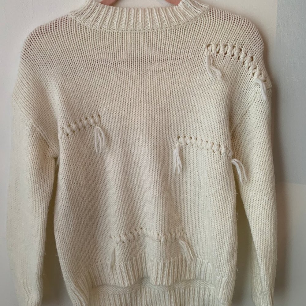 Zara knit sweatshirt with stitches